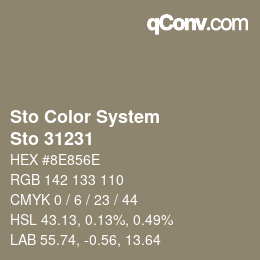 カラーコード: Sto Color System - Sto 31231 | qconv.com