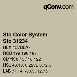 Farbcode: Sto Color System - Sto 31234 | qconv.com