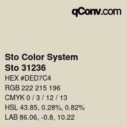 Farbcode: Sto Color System - Sto 31236 | qconv.com