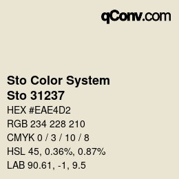 Código de color: Sto Color System - Sto 31237 | qconv.com