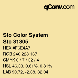 Color code: Sto Color System - Sto 31305 | qconv.com