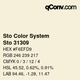 Farbcode: Sto Color System - Sto 31309 | qconv.com