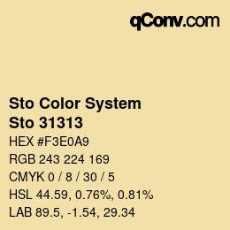 Código de color: Sto Color System - Sto 31313 | qconv.com