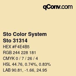 Código de color: Sto Color System - Sto 31314 | qconv.com