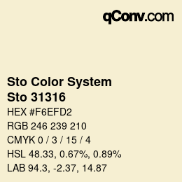 Código de color: Sto Color System - Sto 31316 | qconv.com