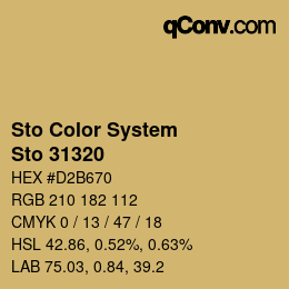 Código de color: Sto Color System - Sto 31320 | qconv.com