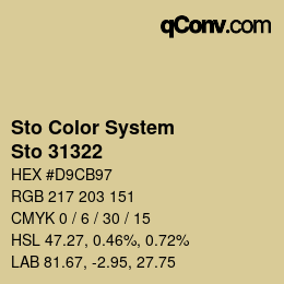 Farbcode: Sto Color System - Sto 31322 | qconv.com