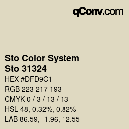 Farbcode: Sto Color System - Sto 31324 | qconv.com