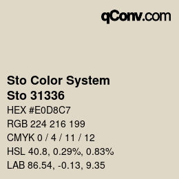 Código de color: Sto Color System - Sto 31336 | qconv.com