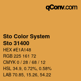 Code couleur: Sto Color System - Sto 31400 | qconv.com