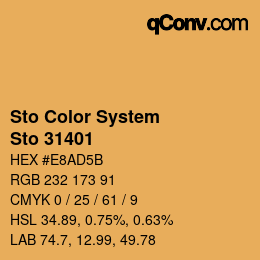 カラーコード: Sto Color System - Sto 31401 | qconv.com