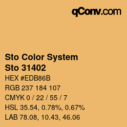 Código de color: Sto Color System - Sto 31402 | qconv.com