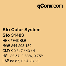 Código de color: Sto Color System - Sto 31403 | qconv.com