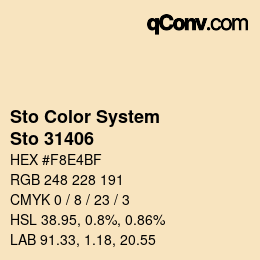 Farbcode: Sto Color System - Sto 31406 | qconv.com