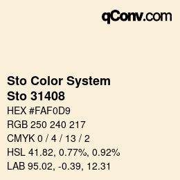 Código de color: Sto Color System - Sto 31408 | qconv.com