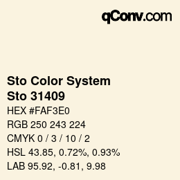 Código de color: Sto Color System - Sto 31409 | qconv.com