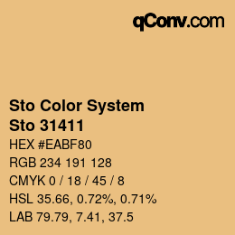 Código de color: Sto Color System - Sto 31411 | qconv.com