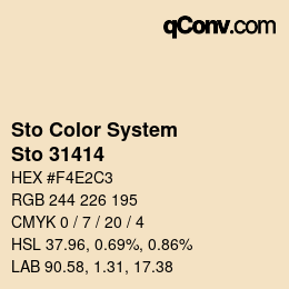 Farbcode: Sto Color System - Sto 31414 | qconv.com