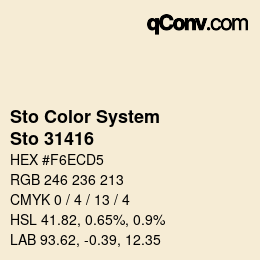 Farbcode: Sto Color System - Sto 31416 | qconv.com