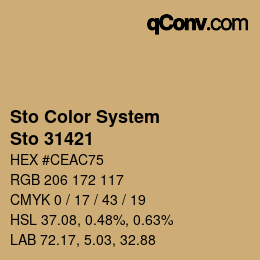 Código de color: Sto Color System - Sto 31421 | qconv.com