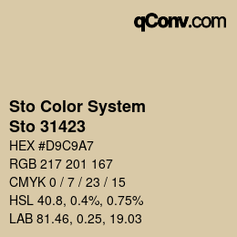Código de color: Sto Color System - Sto 31423 | qconv.com