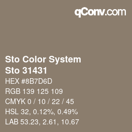 Color code: Sto Color System - Sto 31431 | qconv.com