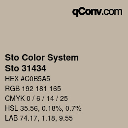 Color code: Sto Color System - Sto 31434 | qconv.com