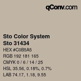 Farbcode: Sto Color System - Sto 31434 | qconv.com
