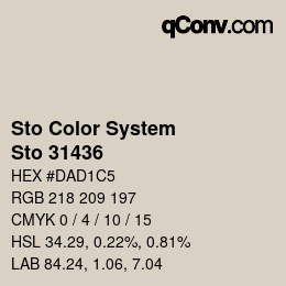 Color code: Sto Color System - Sto 31436 | qconv.com