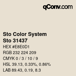 Color code: Sto Color System - Sto 31437 | qconv.com