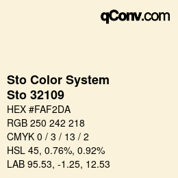 Color code: Sto Color System - Sto 32109 | qconv.com