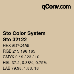 Color code: Sto Color System - Sto 32122 | qconv.com