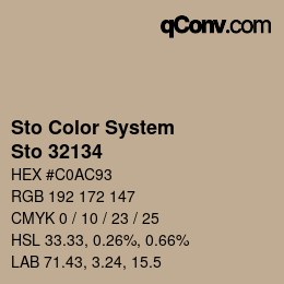 Color code: Sto Color System - Sto 32134 | qconv.com