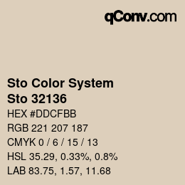 Color code: Sto Color System - Sto 32136 | qconv.com