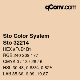 Color code: Sto Color System - Sto 32214 | qconv.com