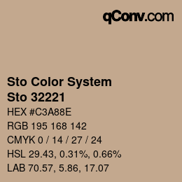 Color code: Sto Color System - Sto 32221 | qconv.com