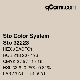 Farbcode: Sto Color System - Sto 32223 | qconv.com