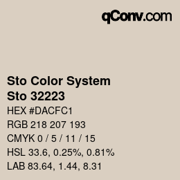 Color code: Sto Color System - Sto 32223 | qconv.com