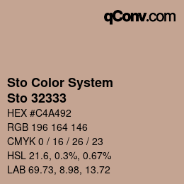 Color code: Sto Color System - Sto 32333 | qconv.com