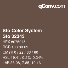 Color code: Sto Color System - Sto 32343 | qconv.com