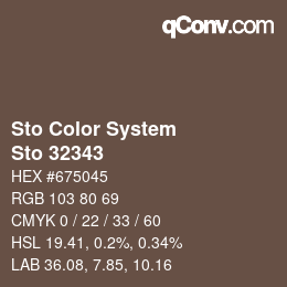 カラーコード: Sto Color System - Sto 32343 | qconv.com