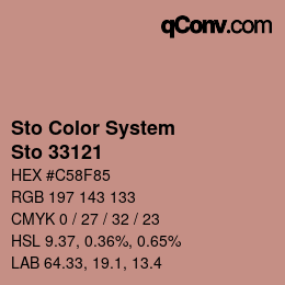 Color code: Sto Color System - Sto 33121 | qconv.com