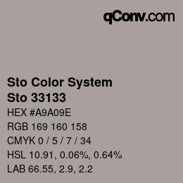 Color code: Sto Color System - Sto 33133 | qconv.com