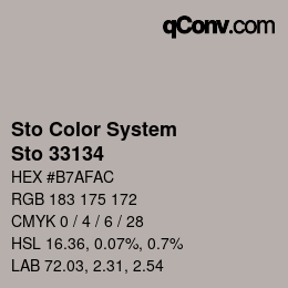 Color code: Sto Color System - Sto 33134 | qconv.com