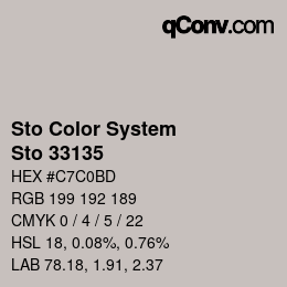 Color code: Sto Color System - Sto 33135 | qconv.com