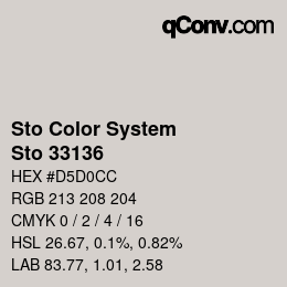 Color code: Sto Color System - Sto 33136 | qconv.com