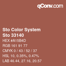 Color code: Sto Color System - Sto 33140 | qconv.com