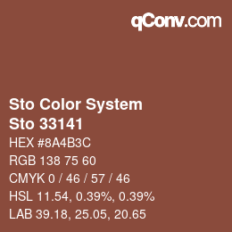 Code couleur: Sto Color System - Sto 33141 | qconv.com