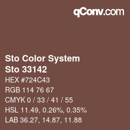 Color code: Sto Color System - Sto 33142 | qconv.com