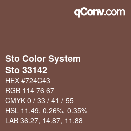 Código de color: Sto Color System - Sto 33142 | qconv.com